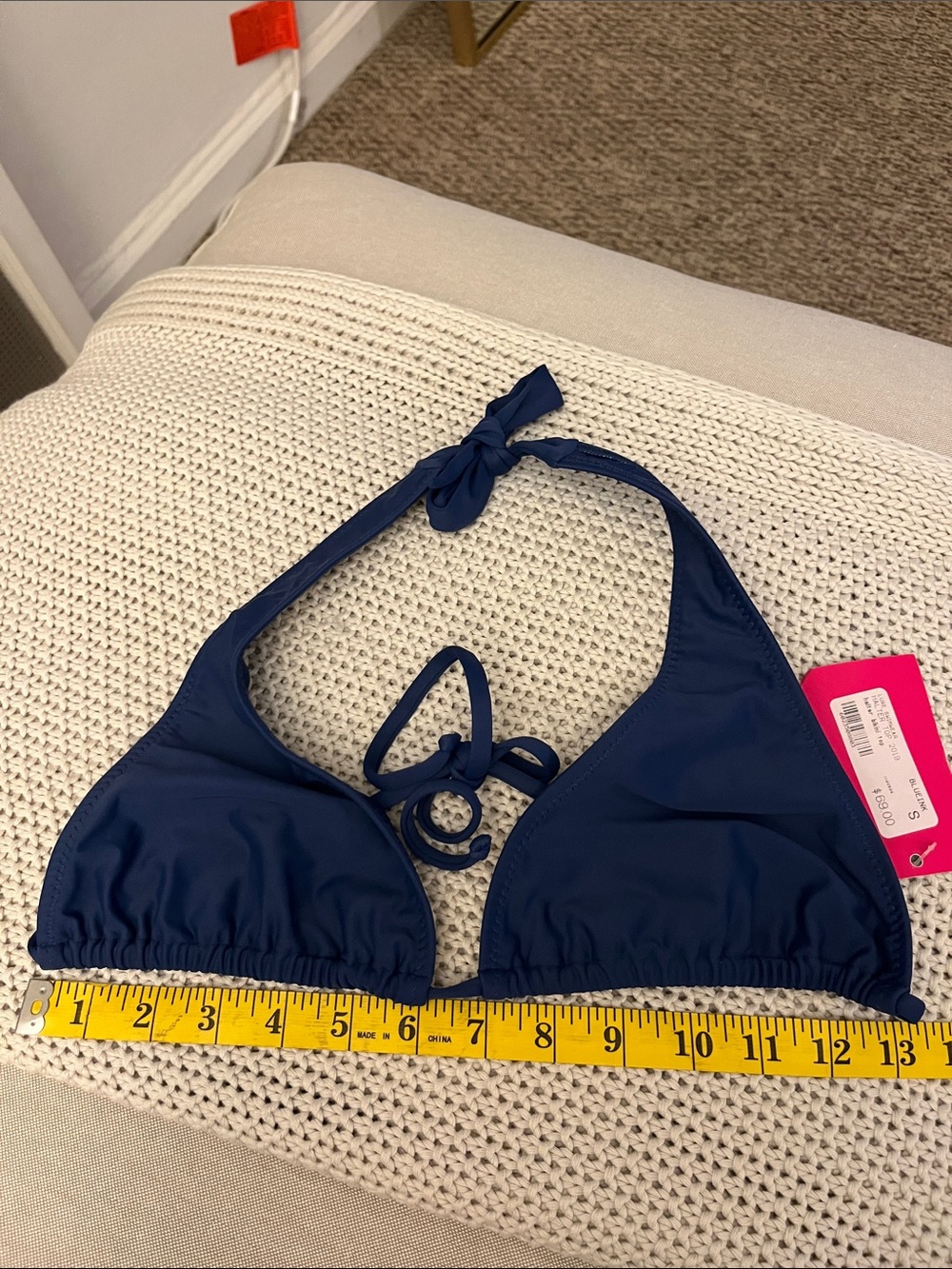 Lure Swim Navy Halter Bikini Top